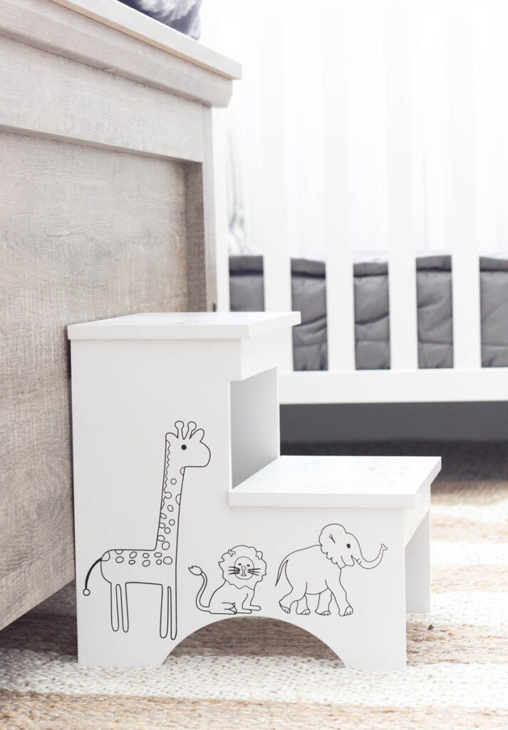 zoo animal nursery stool