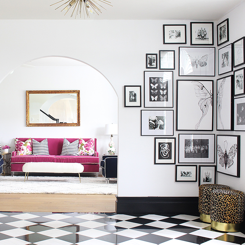 Black and White Tile  My Checkered Entry Way! - MALLORY NIKOLAUS