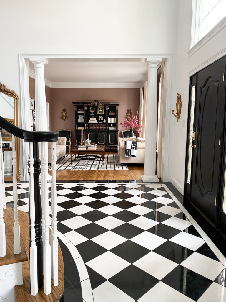 Black and deals white flooring