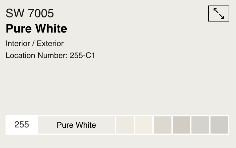 Sherwin Williams Pure White SW7005