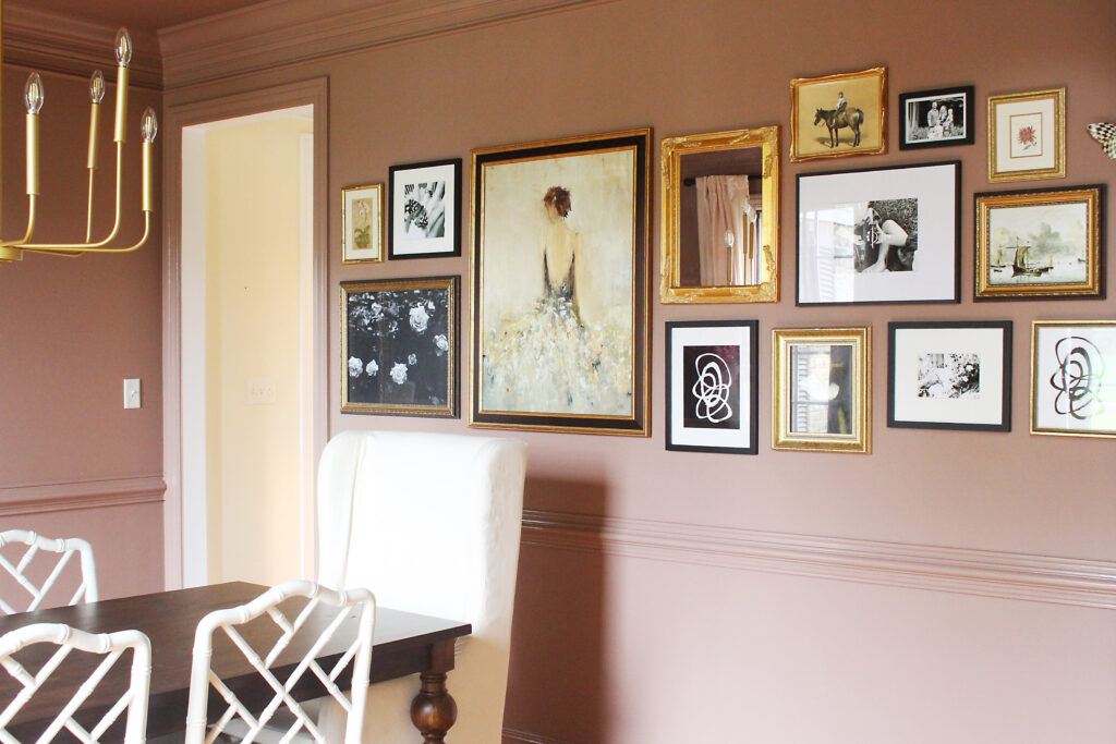 eclectic gallery wall 