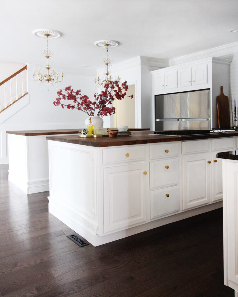 White Double Island Kitchen 