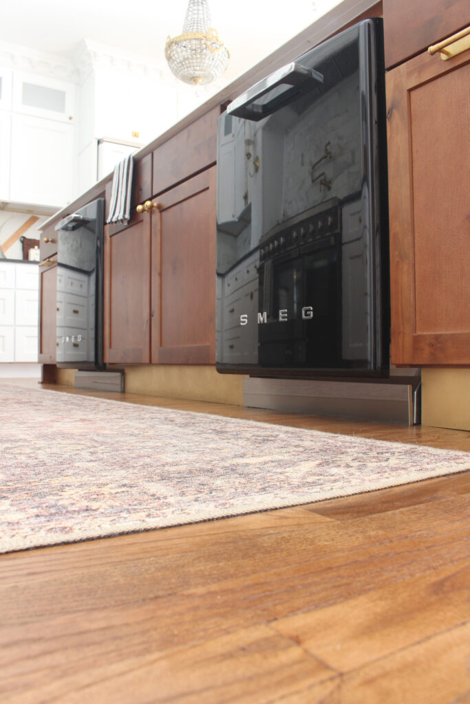 Gold Toe Kick Detail On Bottom Of Cabinets