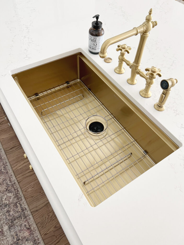 Kitchen Island Must-Haves: Gold Workstation Sink