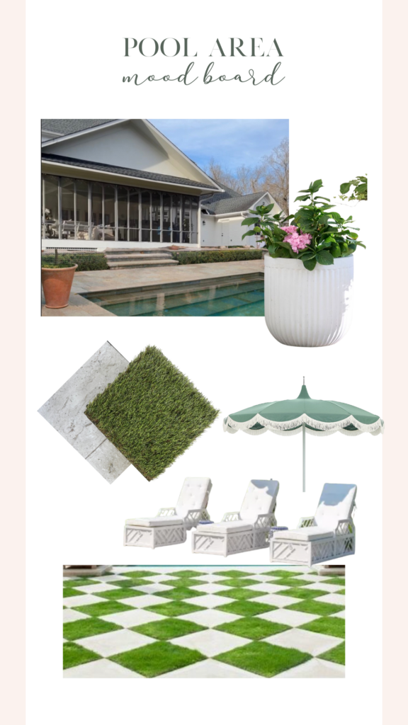 Outdoor Pool Area Mood Board