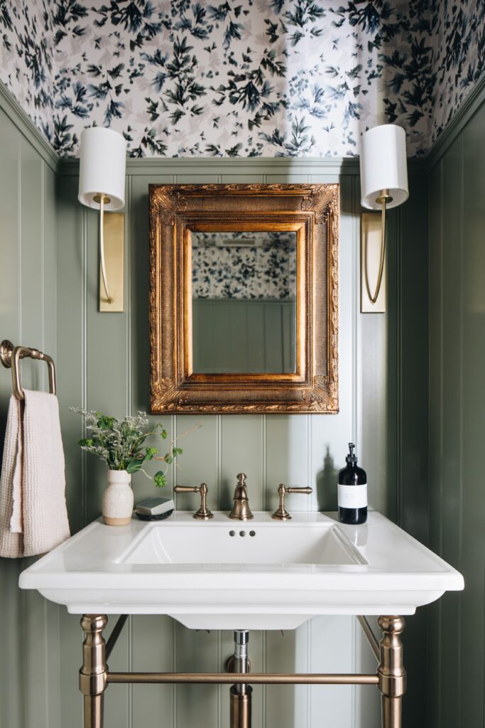 Neutral Green Secondary Bathroom