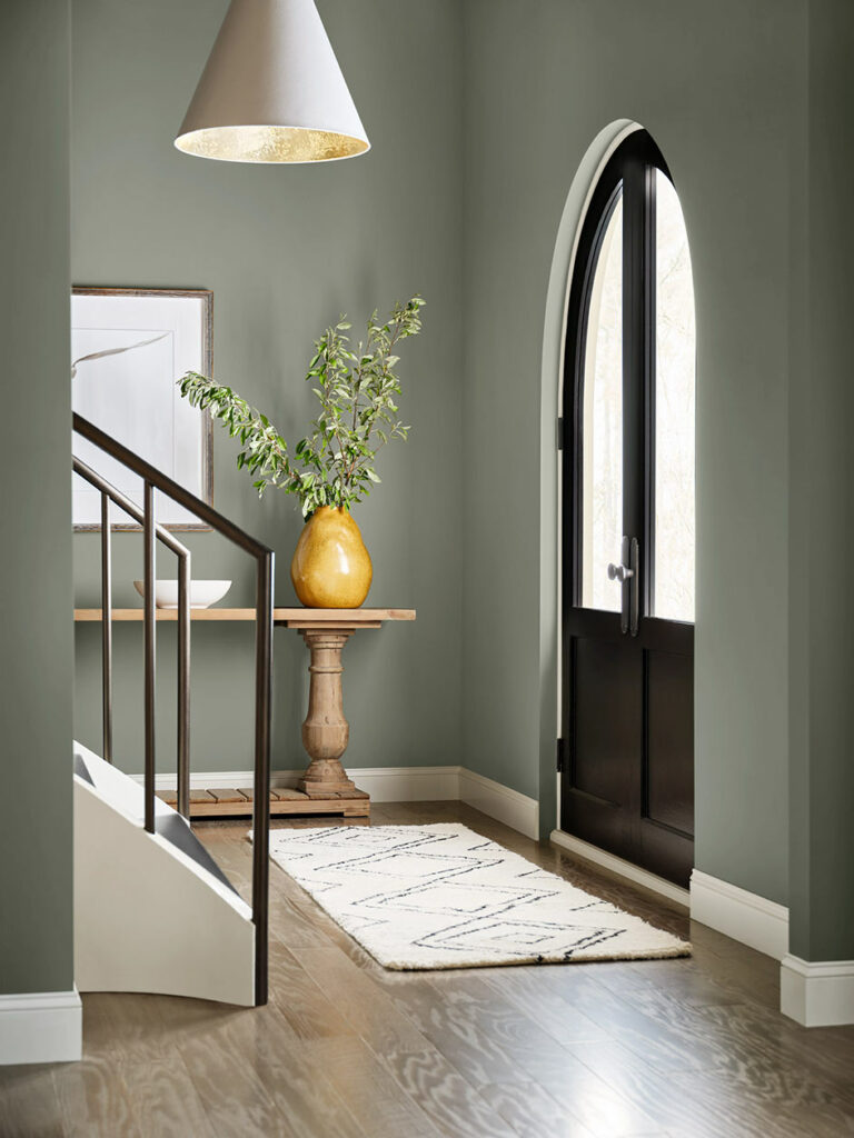 Evergreen Fog Painted Entryway