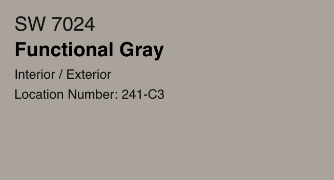 Functional Gray Paint Color