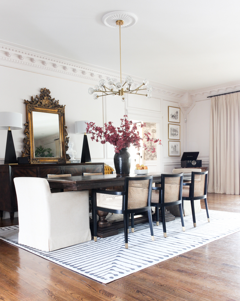 Washable Area Rug Under Dining Room Table