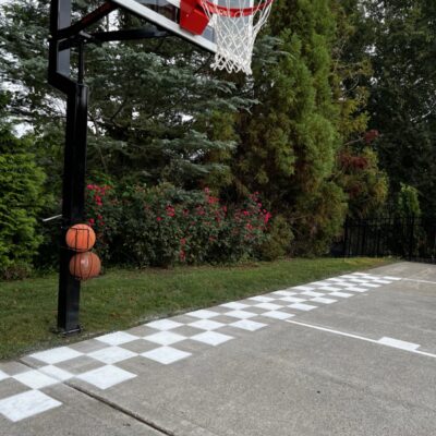 The Hoop Is IN! | Basketball Court Stencil DIY